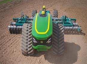 John Deere apresenta trator autônomo e drone gigante em feira europeia
