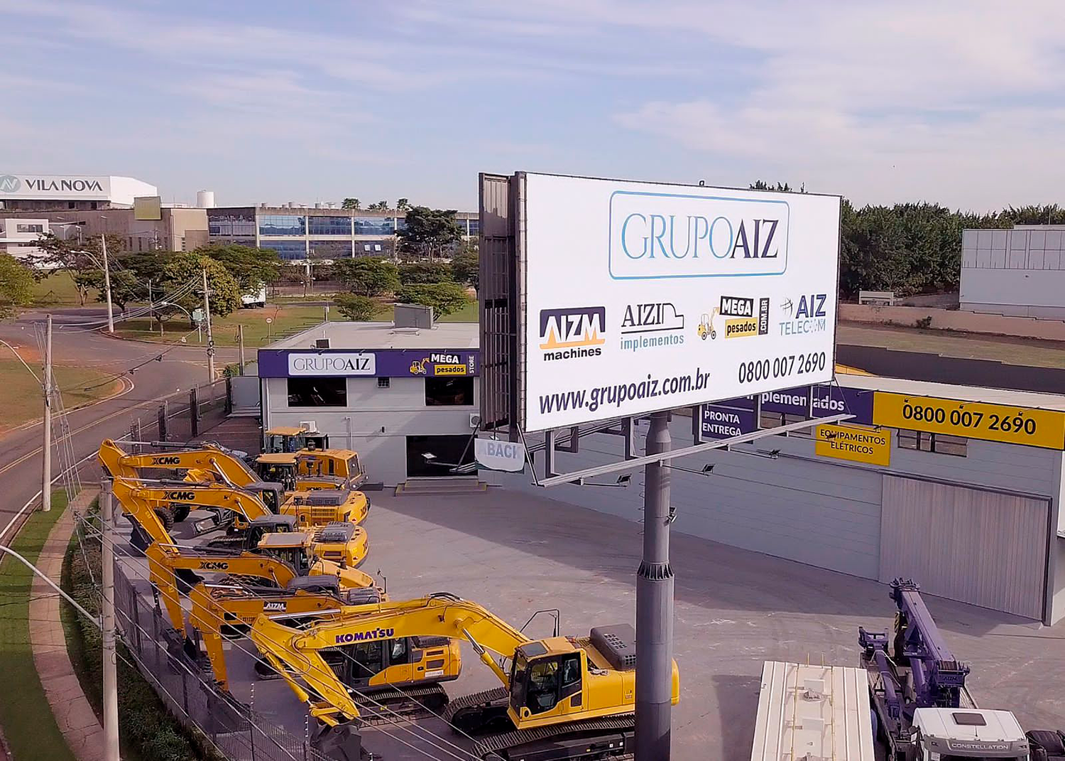 AIZ inaugura Mega Store de máquinas pesadas, implementos e caminhões implementados