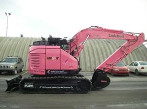LBX Company leiloa tradicional escavadeira rosa