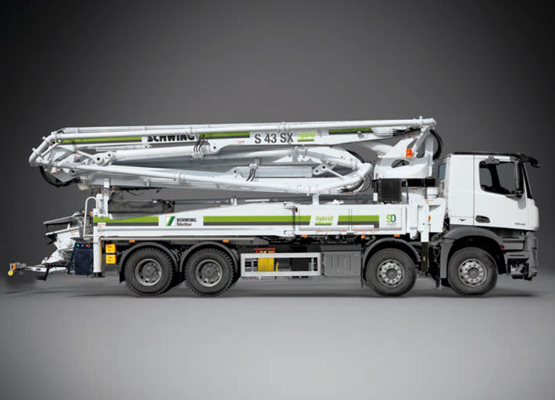 Schwing-Stetter traz nova bomba de concreto híbrida ao mercado global