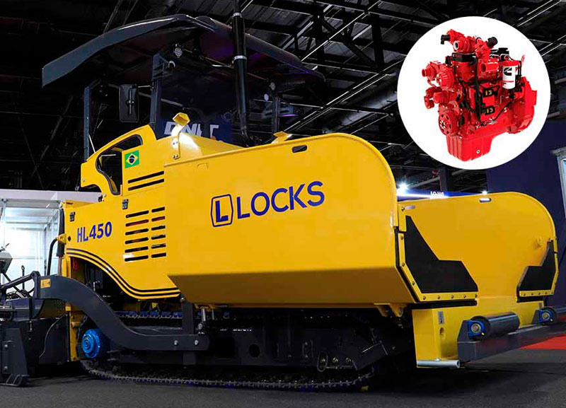 Cummins QSB 4.5 impulsiona nova pavimentadora da Locks